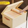 Thickened PP Board Clothes & Quilt Storage Box with Lid – Foldable Storage for Pants & Home Dormitory