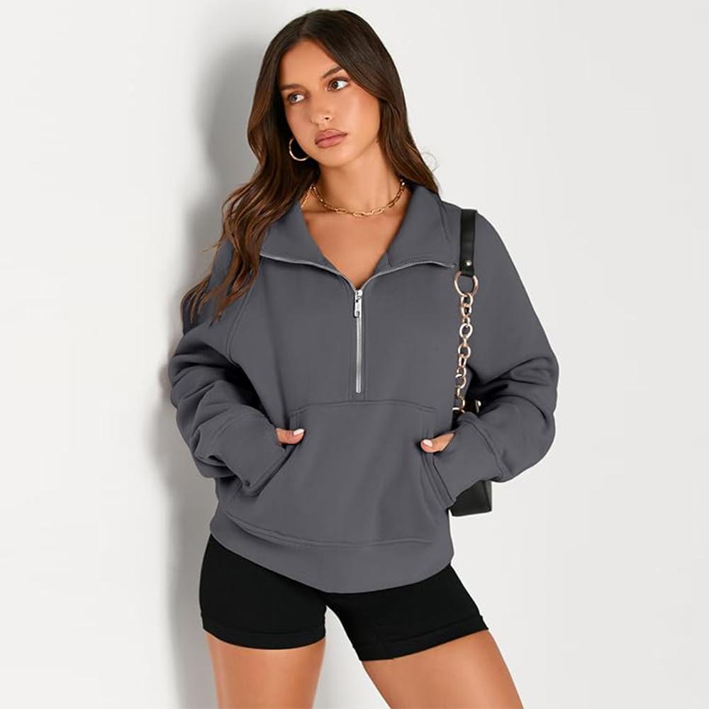 Женские толстовки на молнии, укороченный пуловер, флисовые толстовки на молнии на четверть, осенняя одежда, одежда с отверстием для большого пальца