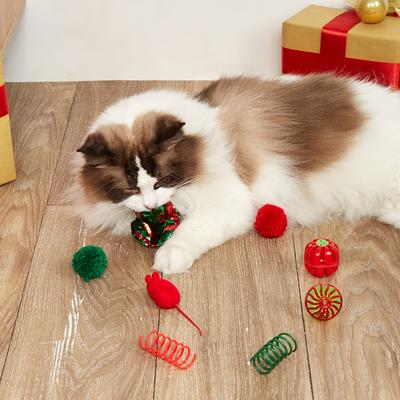 5/8/9 шт. Рождественские игрушки для домашних животных Мышь с кошачьей мятой Кошачья трава Игрушка-пирог для кошек Игрушка для кошек Игрушки для кошек Интерактивные игрушки для домашних животных
