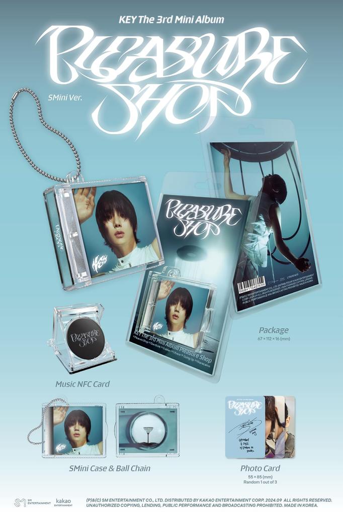 SHINee KEY Pleasure Shop 3rd Mini Album Full 5 Version Set 2ea Photobook Version+1ea Package Version+1ea QR Version+1ea SMini Version+Tracking Sealed