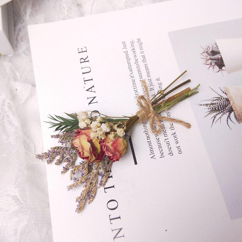 Украшение сушеных цветов букет роз реквизит для съемки мини DIY материал