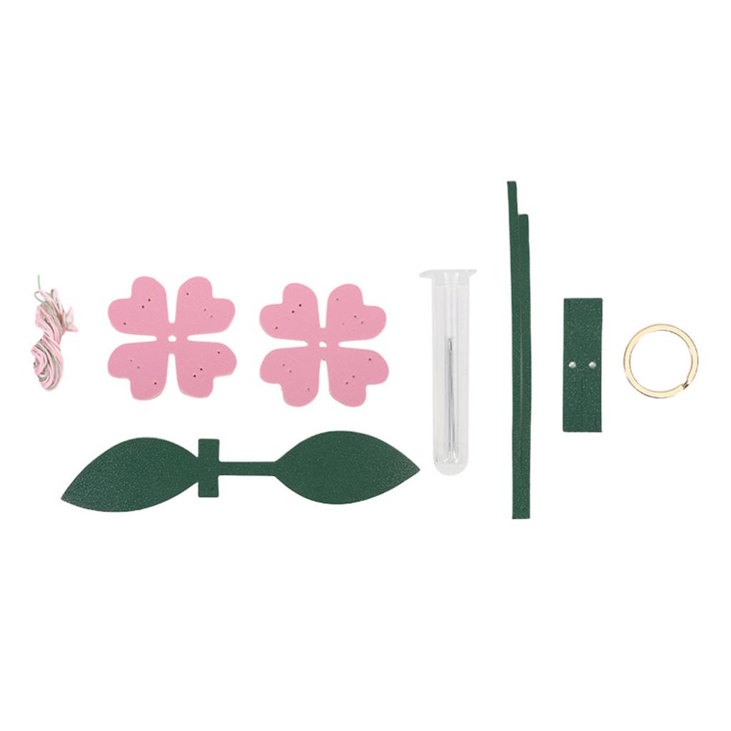 Тюльпан DIY Материал Сумка Ручной Работы Кожа Цветок Сумка Подвеска Пояс Брелок Чехол Мобильного Телефона Декоративный Шнурок Цепочка