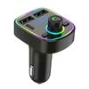 Автомобильный Bluetooth FM-трансмиттер PD Type-C Двойной USB 3.1A Handsfree Цветной свет Модулятор Быстрый Окружающий Плеер Зарядное устройство MP3 P7D7