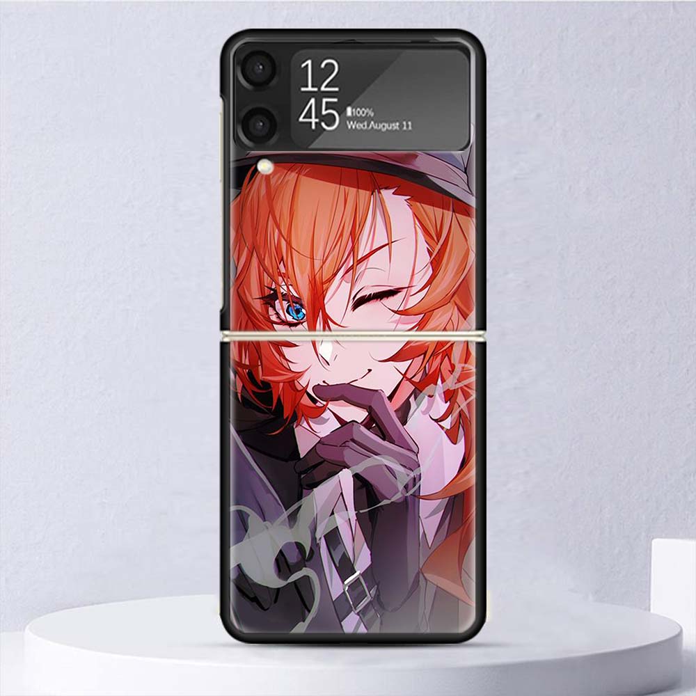 Bungo Stray Dogs Чехол для Samsung Galaxy Z Flip 7 6 5 4 3 5G Накахара Чуя Ударопрочный Чехол для Телефона Z Flip3 Flip4 Flip5 Flip6 Fl