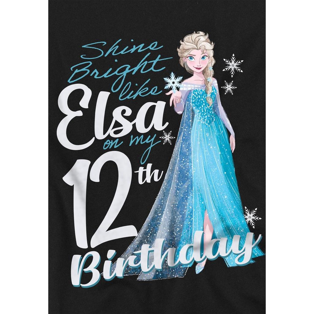 Frozen Childrens/Kids Bright Like Elsa 12th Birthday T-Shirt