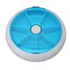 Rotating Weekly Pill Organizer Travel Round 7 Day Medicine Case Supplements for Vitamins Fish Oil