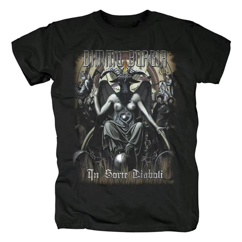 Футболка Dimmu Borgir Dark Castle Симфонический Метал Рок Мужская и Женская Летняя Хлопковая Свободная С Круглым Вырезом Повседневная Спортивная С Короткими Рукавами