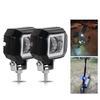 3inch LED Spot Fog Light Car Boat Motorcycle LED Work Light LED Off Raod Lights 12V 24V 6500K 20W with Angel Eyes Lights
