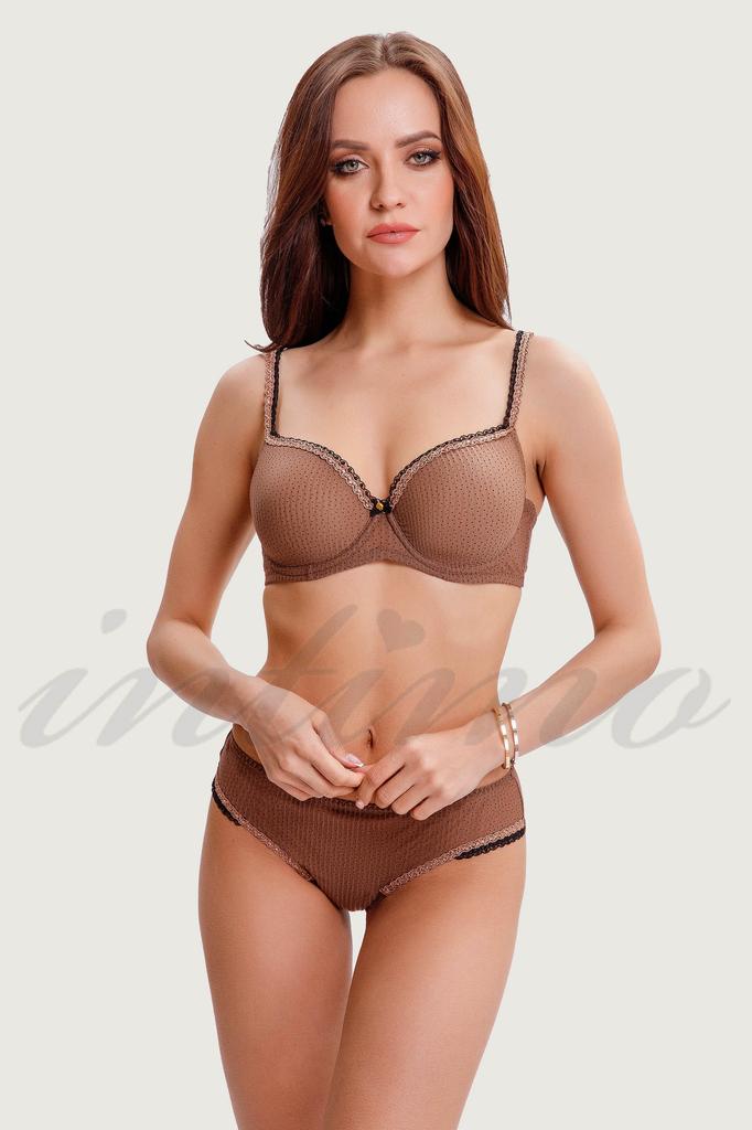 Set of Linen: Leilieve Padded Bra and Brazilian Panties (75372)