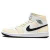 Женские кроссовки Air 1 Mid Coconut Milk White Black Summit-White BQ6472-121