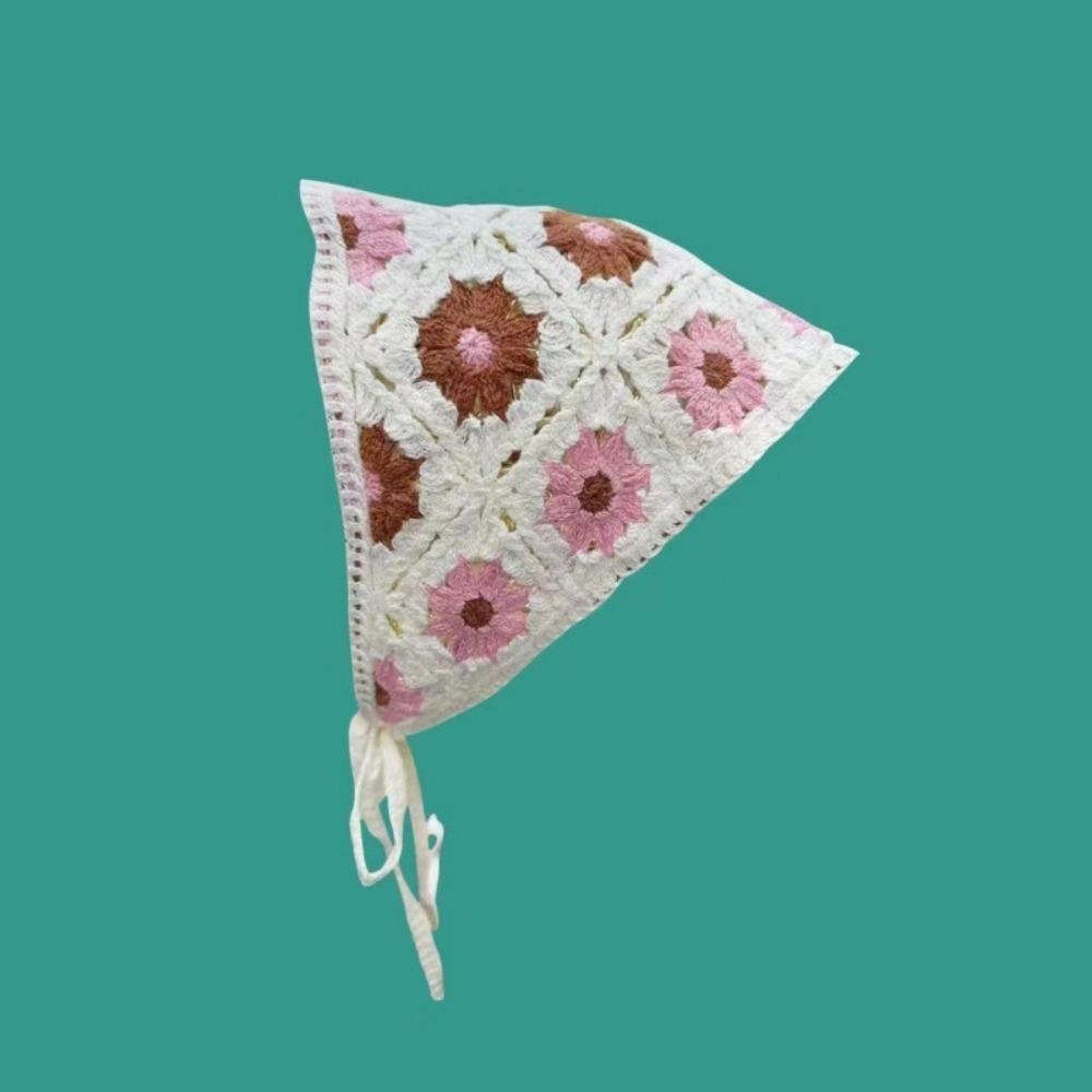 Colorful Flowers Turban Knitting Hair Bands Fashion Headband Bandana  for Women Girl