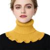 Fake Collar Scarf Detachable High Collar Solid Color Knitted Turtleneck Scarves Collar Insert Fashion Accessory
