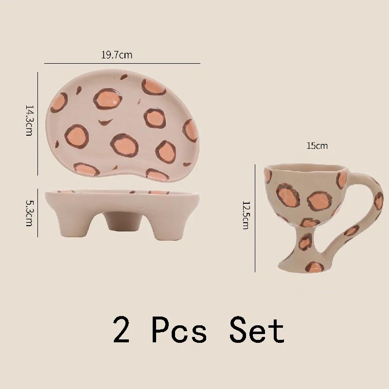 Ретро-стиль Необычная керамическая кружка Творческий Послеобеденный чай Закуски Кофейные чашки Изысканный завтрак Молочная чашка Бытовая посуда