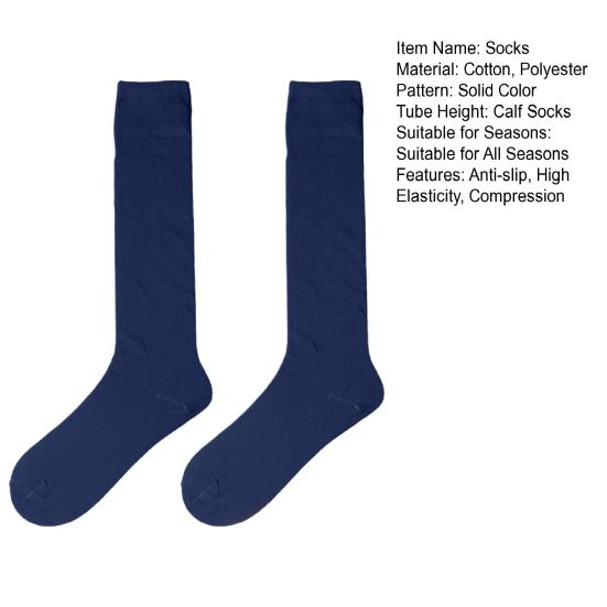 1 Pair Women Winter Socks Compression Yoga Socks Knee Length Long-tube High Elasticity Wrapping Anti-slip Floor Socks Comfort Warmth Stockings