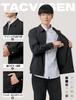 TACVASEN Men's Lightweight Autumn Jacket Windproof Windbreaker Motorcycle Blouson Office Casual Outerwear, Black, M