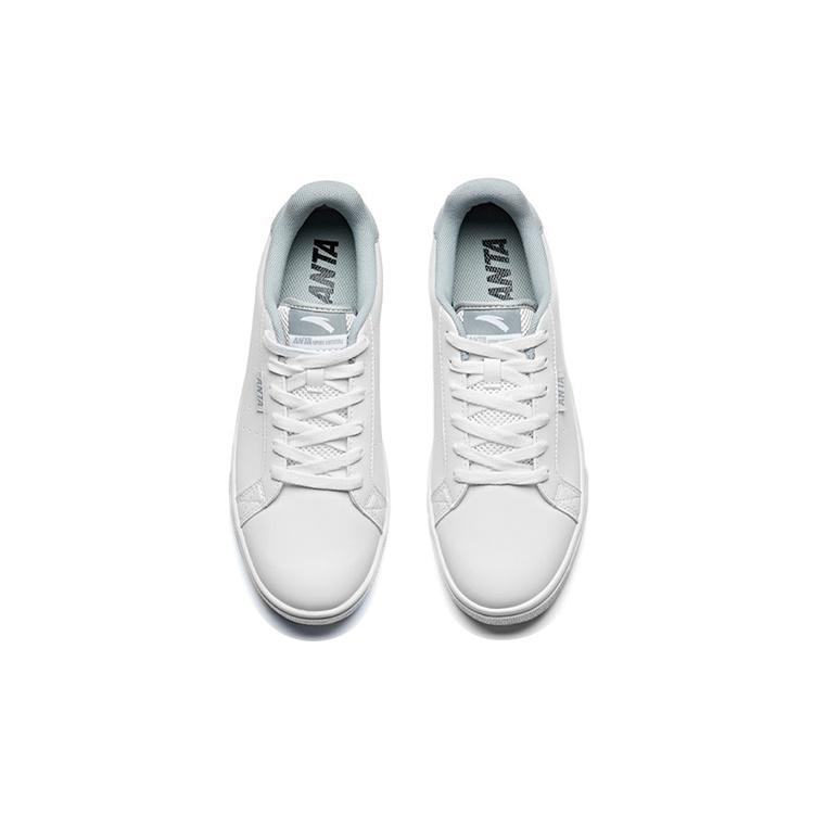 Anta Life Collection Slip Resistant Cushioning Abrasion Resistant Lightweight Low top Skateboard Shoes Men's White Gray 91628004-5