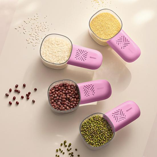 Мерная ложка с контейнером для хранения и съемной ручкой, четкая шкала, универсальная ложка для зерна, ложка для бобов, чая, сахара, инструменты бариста