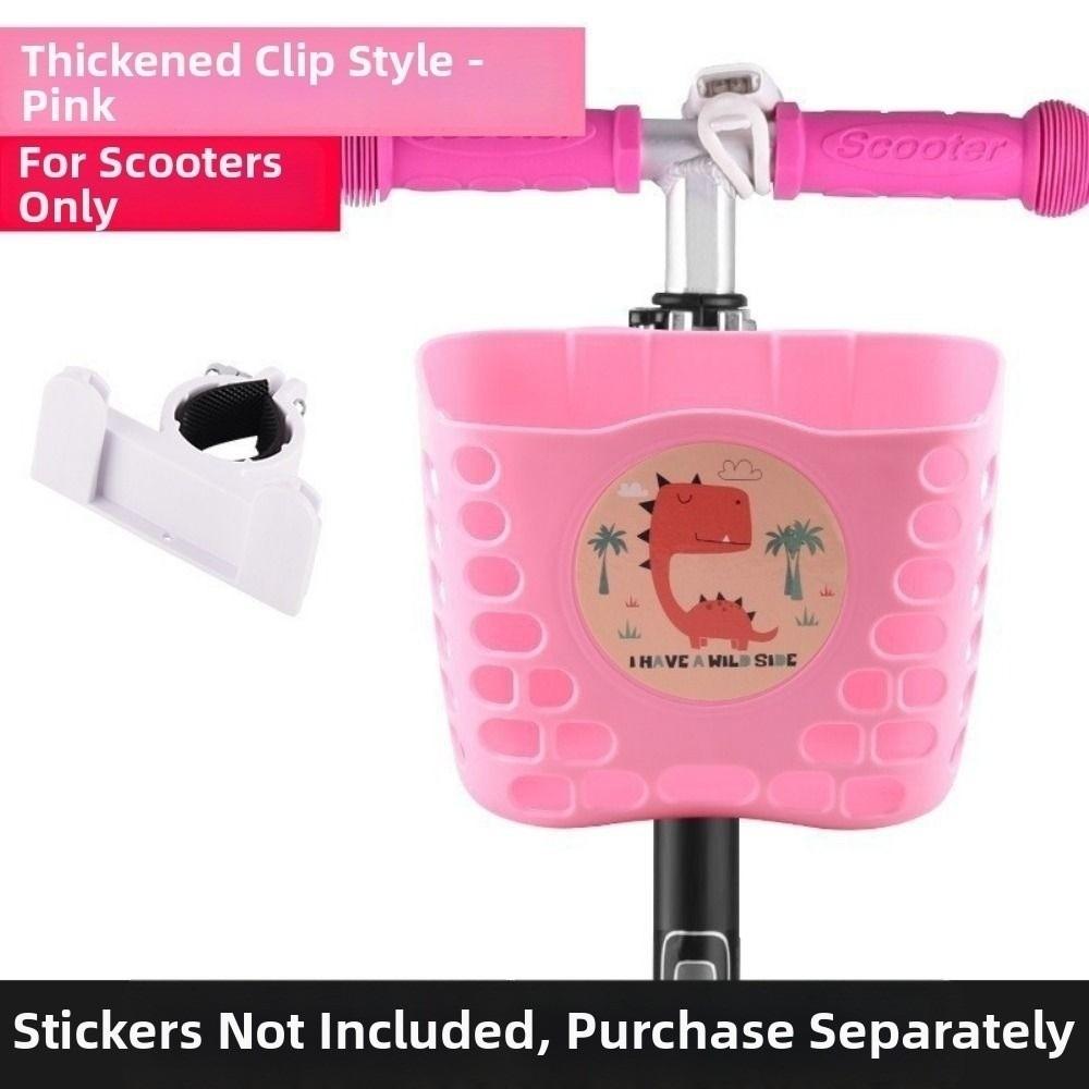 Cartoon Patten Children Kids Basket Plastic Scooter Handlebar Basket Bike Accessories