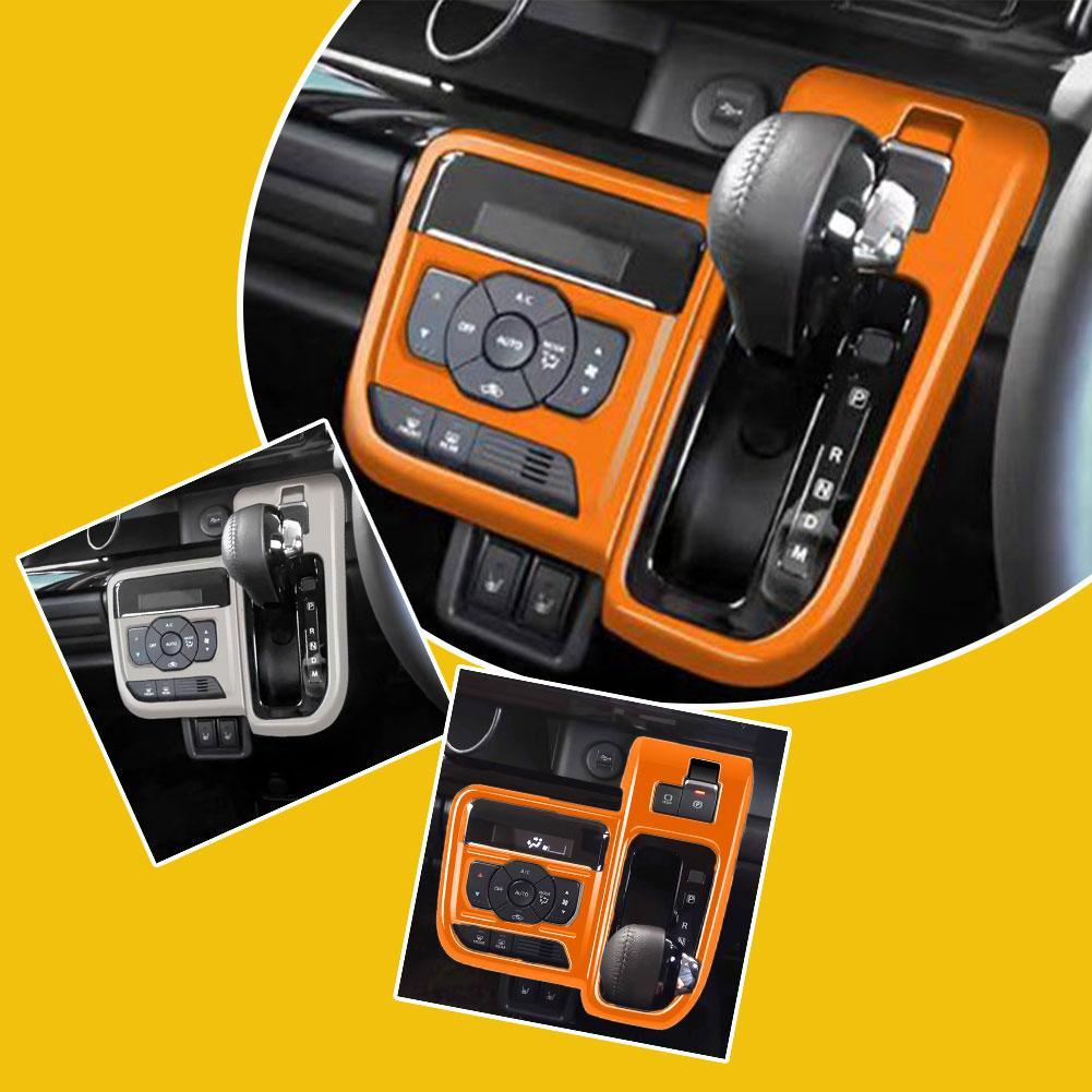 For Suzuki Spacia Custom 2024 RHD Center Console Decorative Stickers Frame Sequins Position Modified Gear Gear R1B2