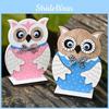 Eye-catching Wooden Owl Decor In Bright Colors Ideal For Easter Celebrations And Festive Decorations