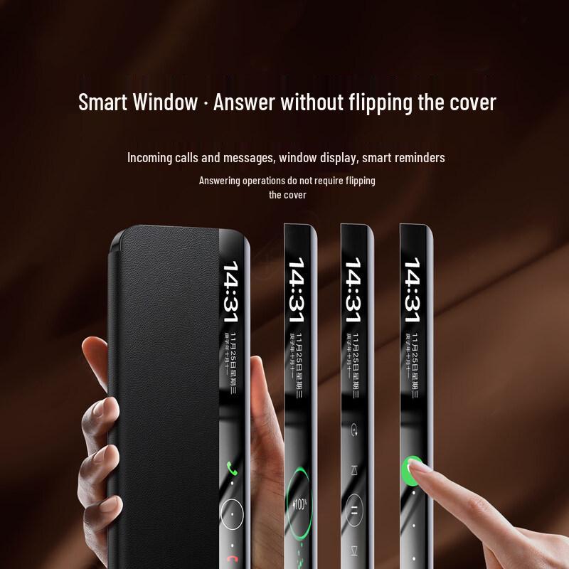 Оригинальный кожаный чехол-книжка с магнитной застежкой для Huawei Mate 80 Pro