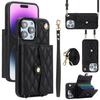 Crossbody Lanyard Leather Wallet Card Phone Case for iPhone 15 14 Plus 13 12 11 XS Max XR X SE 2022 8 7 Purse Flip Stand Cover