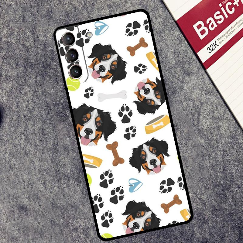 Bernese Mountain Dog Case For Samsung Galaxy S24 Ultra S23 Ultra S22 S21 S20 FE S8 S9 S10 Plus Note 10 20 Cover