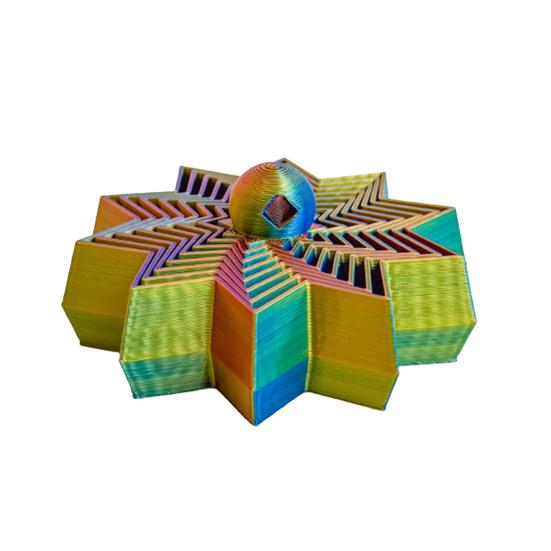 Расширенная сенсорная фиджет-звезда Вращающаяся спиральная звезда Фиджет-игрушка Вращающаяся башня Гибкая звезда с ручкой для снятия стресса и тревоги Домашняя офисная настольная игрушка