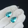 Green Apatite Gemstone 925 Sterling Silver Earring Birthstone 925 Solid Sterling Silver Earring Green Apatite Women Gemstone Earring For Her