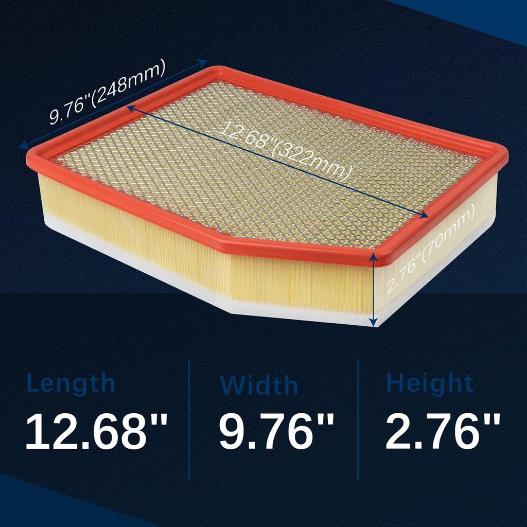 A3244C Engine Air Filter For -2024 Chevy Silverado 1500/2500 HD/3500 HD,Suburban,Tahoe,GMC Sierra 1500/2500 HD/3500 HD,Yukon,Escalade 84121219