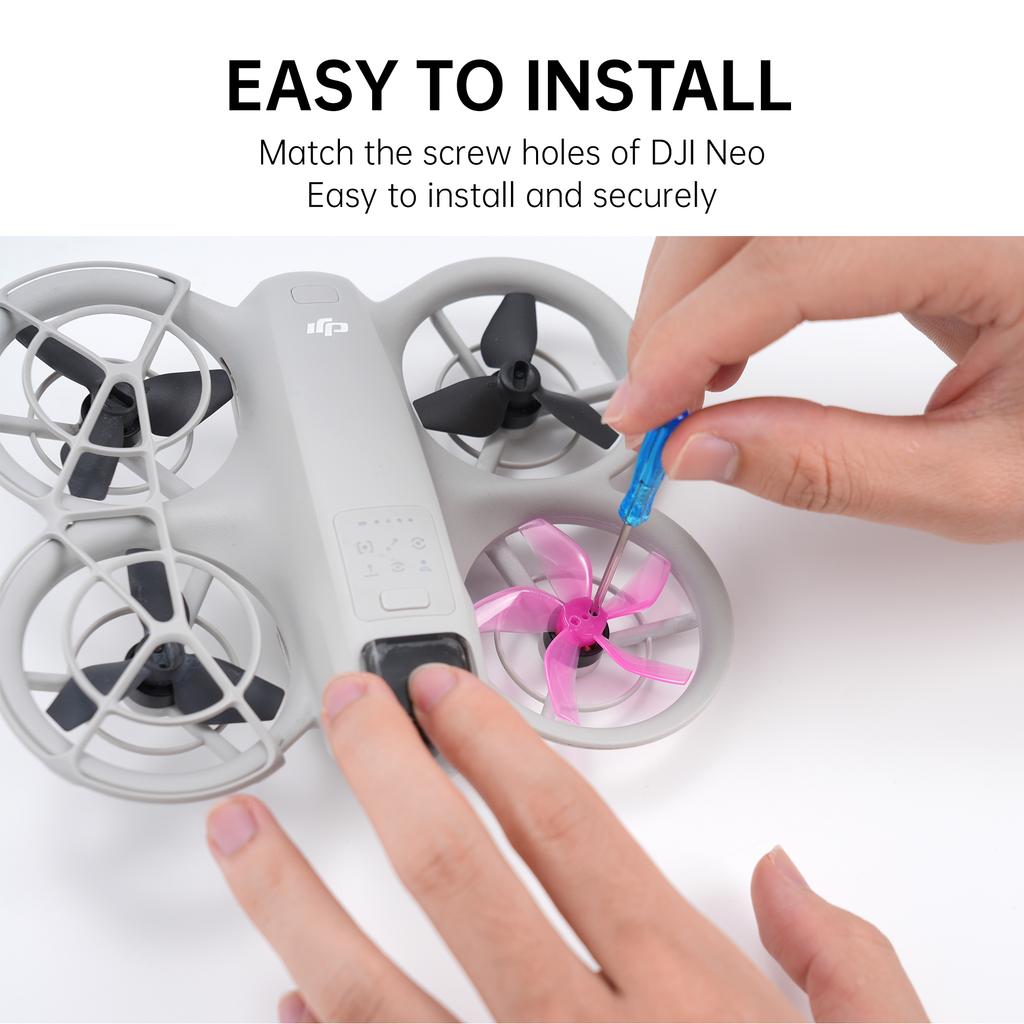 For DJI Neo Five Leaves Propellers Props Quick Release Props Paddle Blade Low-Noise Propellers for DJI Neo Drone Accessories