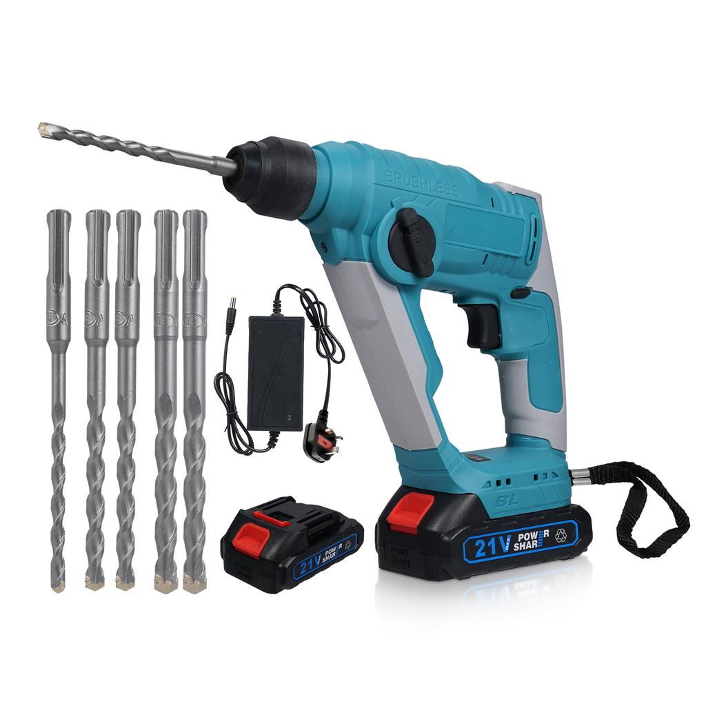 21 В электрический молоток бесщеточный 2.0 Дж молоток беспроводной электрический тяжелый отбойный молоток точный запуск