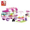 SLUBAN 0155 Девочка Принцесса Розовая Мечта Модель Машины для Перекусов Фигурка Блоки Образовательный Конструктор Строительные Кирпичики Игрушки Для Детей