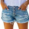 GMXIA Fashion Trend Summer Torn Fringe Denim Shorts Women Hot Pants