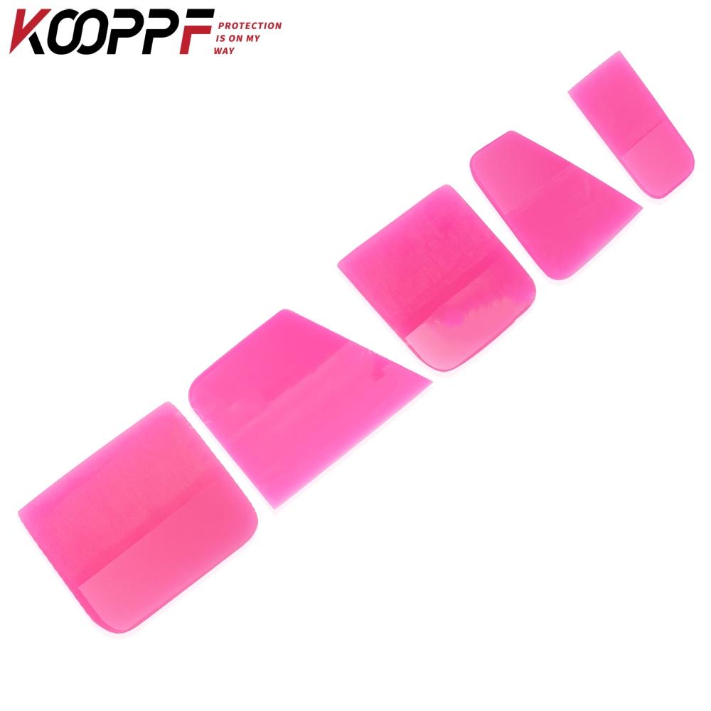 KOOPPF Red Custom Sizes Squeegee Car Tool Rubber Scraper for Paint Protection Film Installation