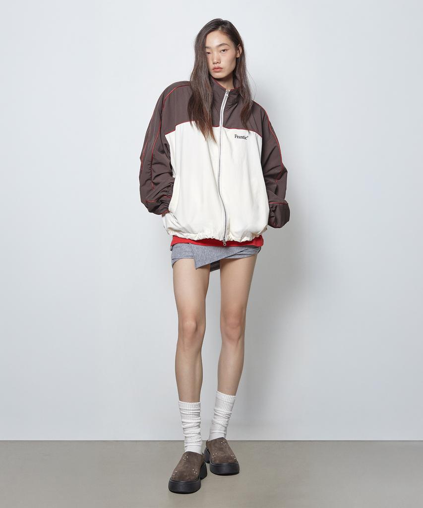 FRANTICSERVICE Classic Trimmed Windbreaker - Brown