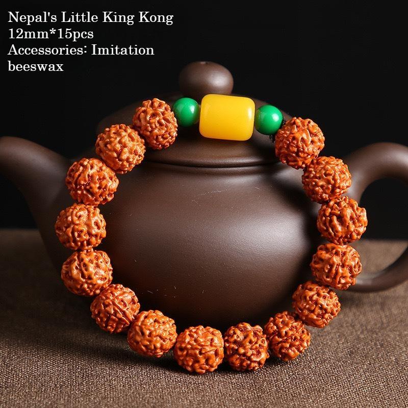 Непальский пятилепестковый взрывной источник мяса беззубый большой бриллиант Бодхи браслет браслет Вэньвань Будда бусины, Рождественский подарок, Подарки для чулка