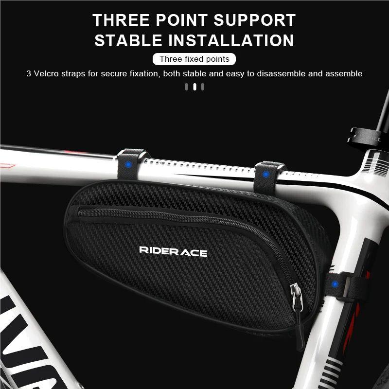 Bicycle Triangle Bag Waterproof Rainproof Durable Cycling Tube Frame Pouch Bag MTB Road Bike Frame Front Bag Outdoor Sport Pouch