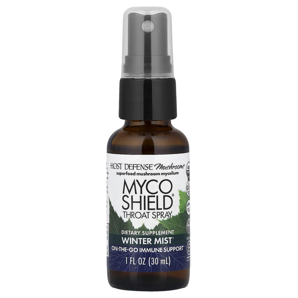 Грибы™, Спрей для горла Mycoshield®, Зимний туман, 30 мл (1 жидкая унция)
