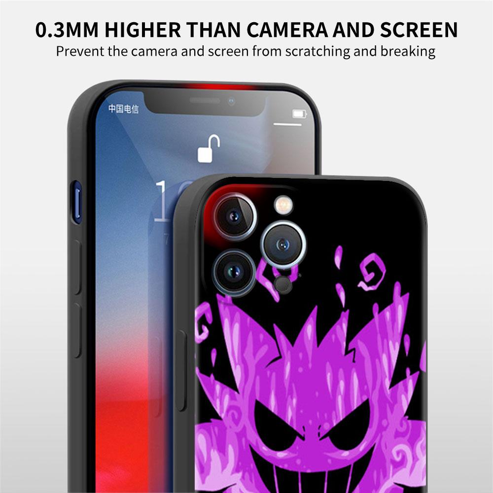 Чехол Case Для Apple iPhone 14 11 13 7 12 15 Pro 7 XR XS Max 8 Plus 6 14Pro 13Mini Черный Мягкий Телефон Coque Покемон Пикачу Крутой