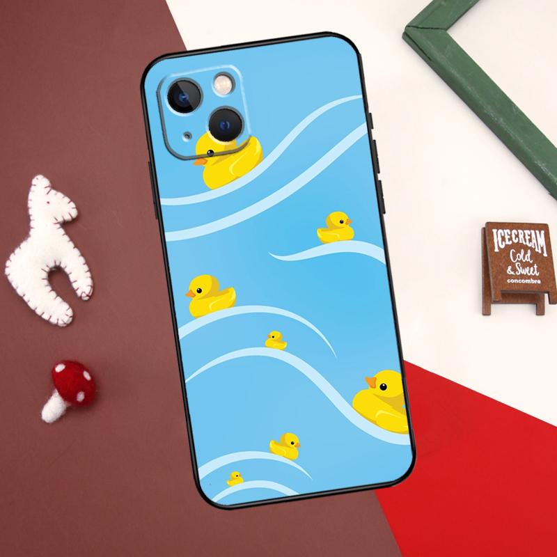 Чехол Kwaii yellow duck для iPhone 12 11 13 14 15 Pro Max 12 Mini 7 8 Plus X XR XS Max SE 2020