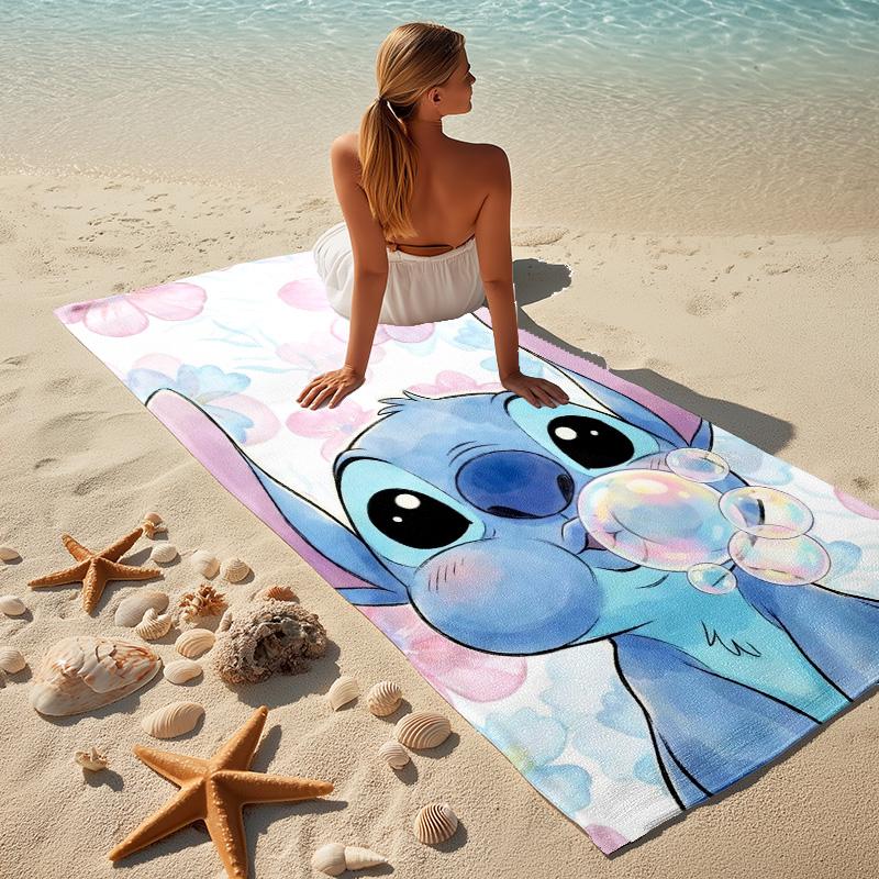 Stitch Bubbles Stylish Digital Printing Beach Towel Quickdrying Absorbent Blanket For Beach Pool Gym Travel Christmas Gift C922259