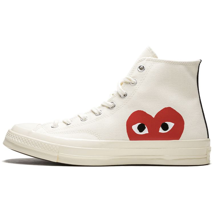 Comme Des Garçons Play X Converse Chuck 70 High Milk Unisex Sneakers White 150205C