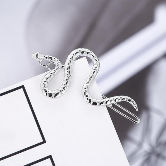 2/4 шт. заколка для волос в форме змеи декоративная металлическая заколка для волос простая в использовании одной рукой заколка для волос ежедневная