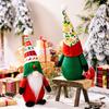 Adorable Christmas Decorative Plush Rudolf Gnome With Printed Pointy Hat For Festive Cheer
