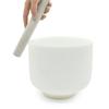 Поющая чаша Ennbom Crystal Bowl с замшевой колотушкой и резиновым кольцом для медитации, белая (8 дюймов)