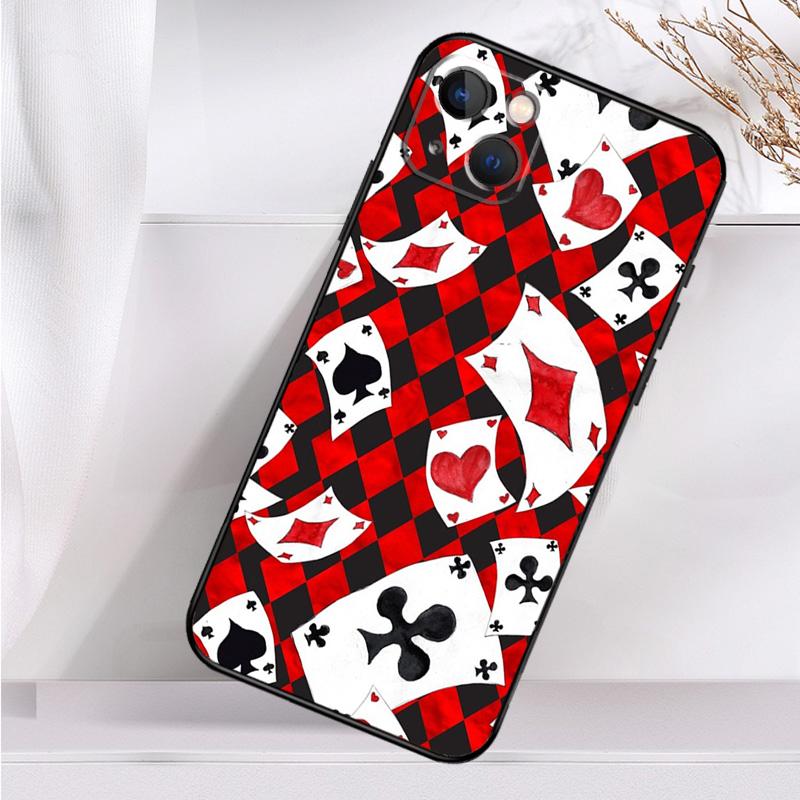 Poker Playing Card Phone Case For iPhone 16 15 14 13 12 11 Pro Max Mini X XR XS Max 7 8 Plus Back Cover