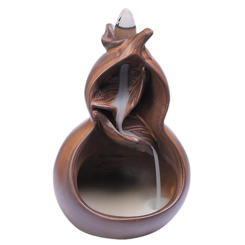 Дымовая керамическая курильница с обратным потоком, курильница с водопадом и рекой, держатель для рукоделия