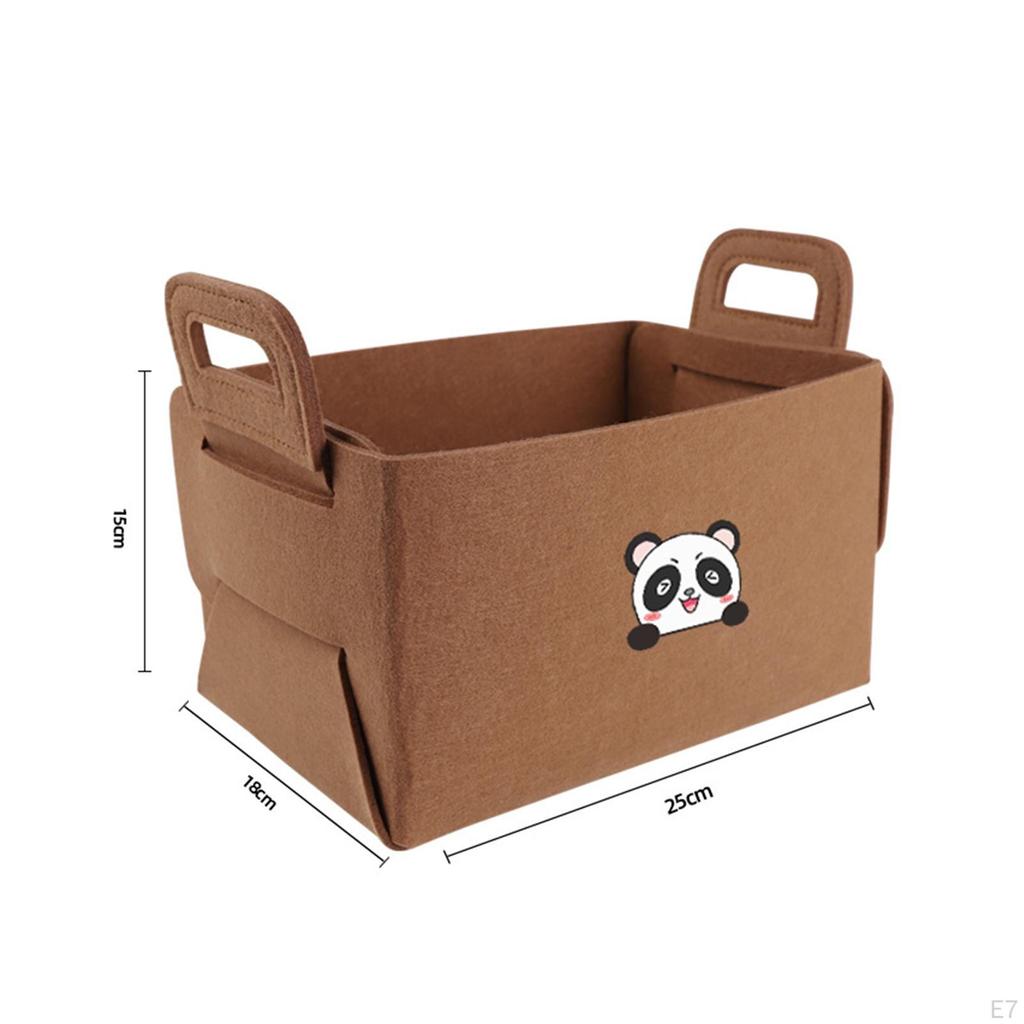 Felt Storage Basket Car Trunk Cargo Accessories Foldable Bin Organizer Box for Camping