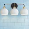 Vanity Lighting - 3 Bulb Vanity Light - Wall Sconce Lamp Lighting Mid Century Bell Shade Wall Fixture (3-Lights, Multiple Colors)